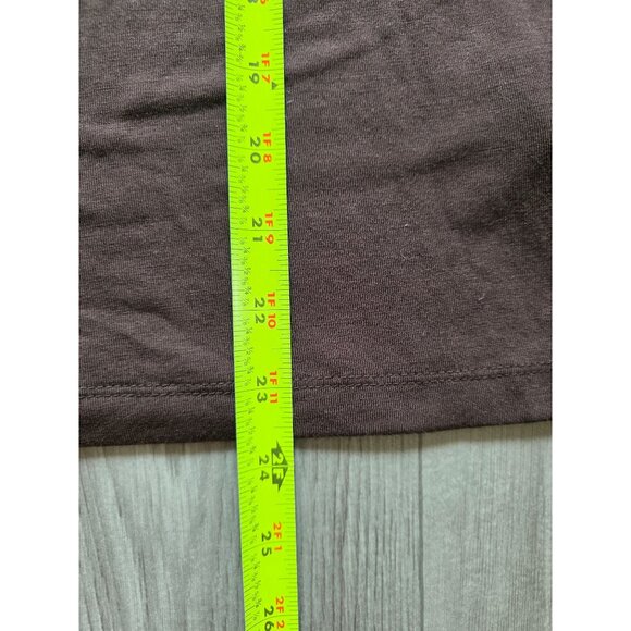 Alfred Dunner Womens Brown Short Sleeve Top Multi-Color Neckline Trim Size L - Picture 7 of 8